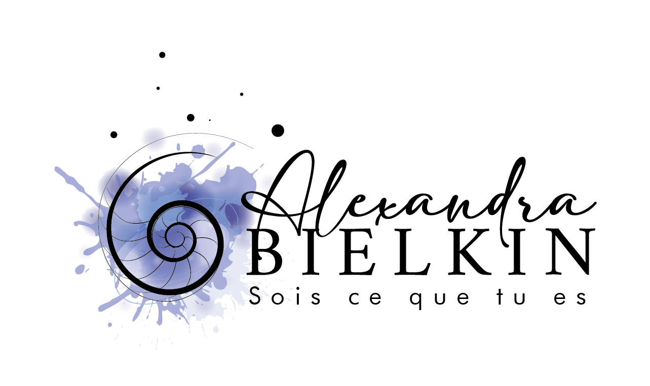 Alexandra Bielkin — logo au nautile bleu et violet